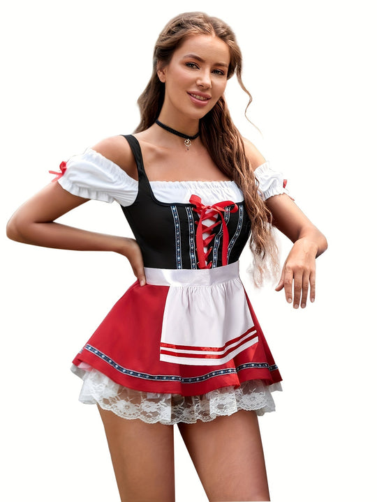 Rode Dirndl Jurk - Jutte