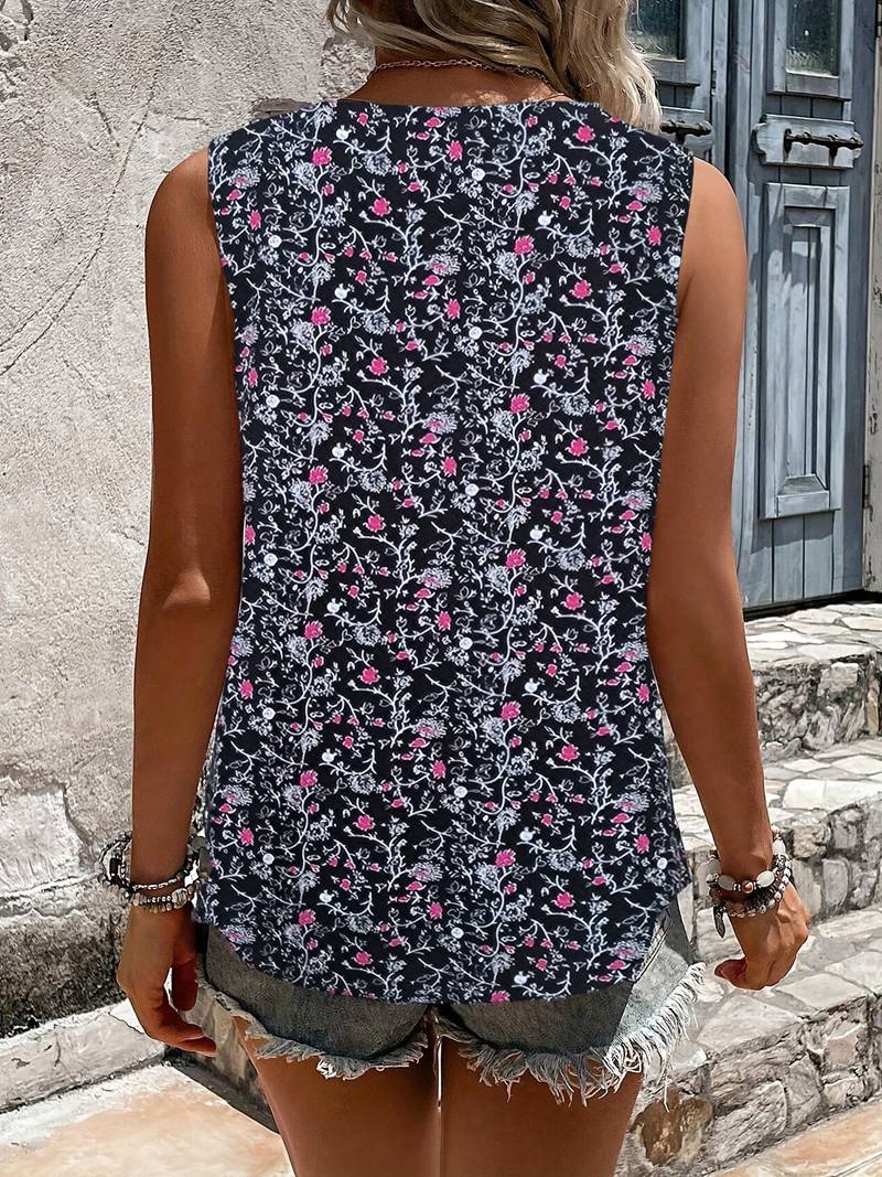 Zomerse Bloemenprint Tanktop - Mireille