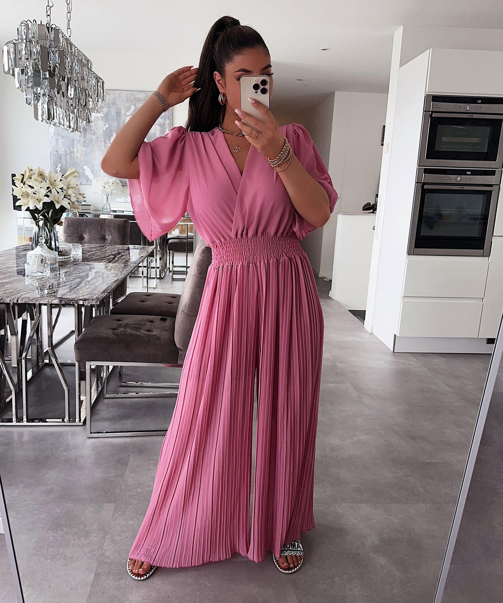 Elegante Geplooide Jumpsuit voor Vrouwen - Ivana