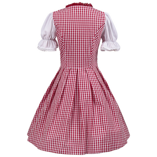 Geruite traditionele dirndl jurk - Lana